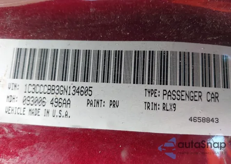 2016 Chrysler 200 S from USA, damaged, VIN 1C3CCCBB3GN134605